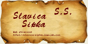 Slavica Šipka vizit kartica